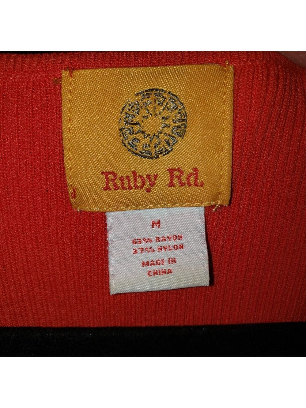 Ruby Rd. Coral Embellished Ribbed Tank - M - Picture 3 of 5